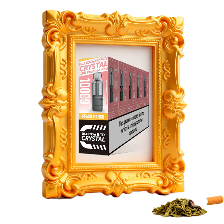 Bloody Bar Crystal 10K Refill Pods ★ Peach Mango ★ 5 Pack - Image 3