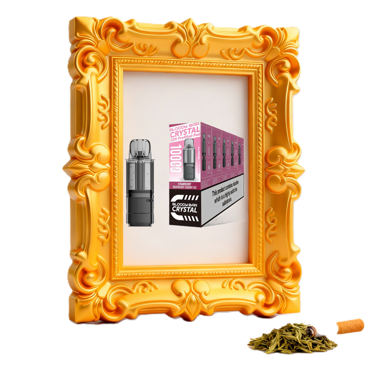 Bloody Bar Crystal 10K Refill Pods ★ Strawberry Raspberry Cherry Ice ★ 5 Pack