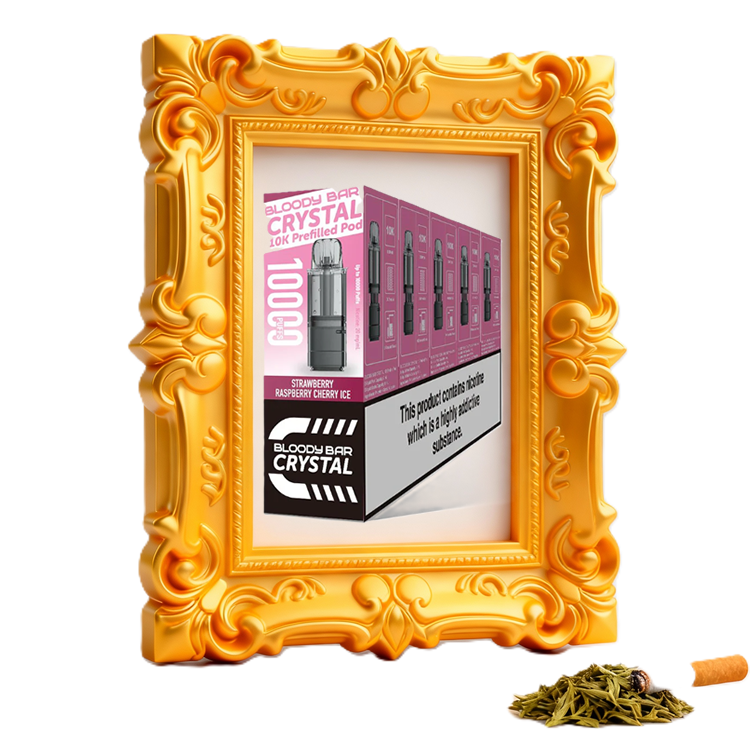 Bloody Bar Crystal 10K Refill Pods ★ Strawberry Raspberry Cherry Ice ★ 5 Pack - Image 3